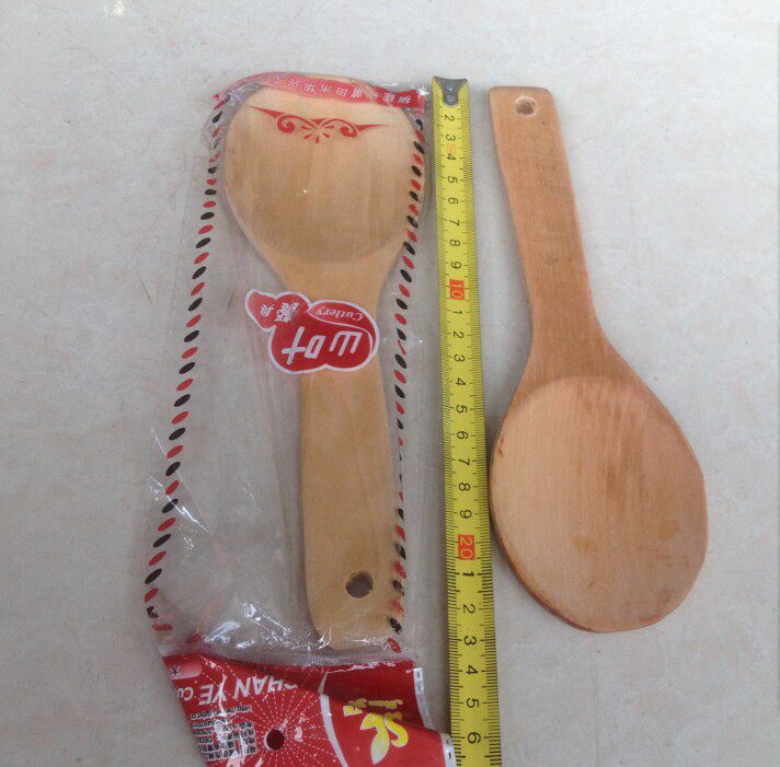 Wooden rice spoon not covered with pan spoon wooden meal Unchanged Kitchen Supplies