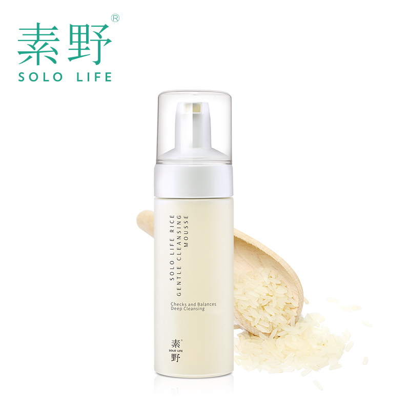 素野稻米均衡洁面慕丝130ml 深层清洁毛孔泡沫洗面奶慕斯