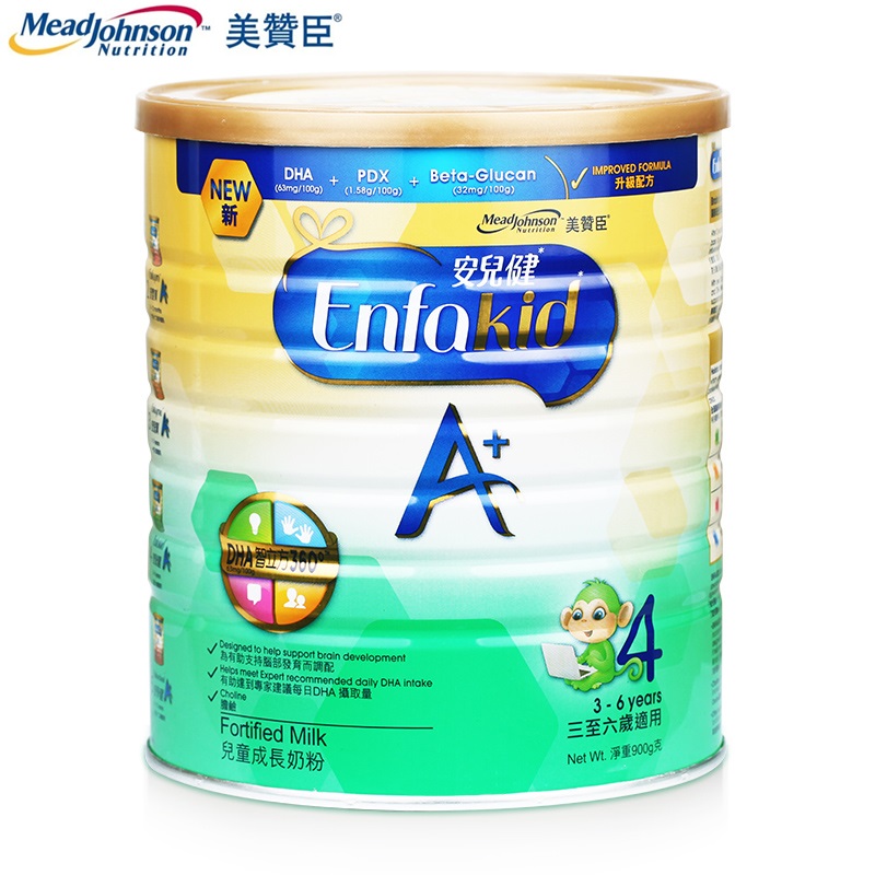 Mead Johnson/港版美赞臣 婴儿奶粉安儿健A+4段(3-6岁) 900g