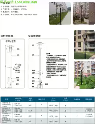 2g 3G 4G WIFI spotlight street light cluster community base station covering indoor and outdoor beautification antenna