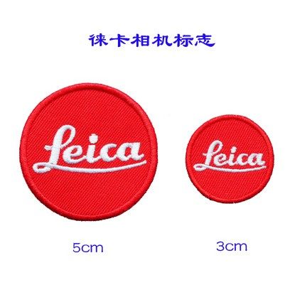 The Leica camera logo (round) cloth patch with embroidered label cloth label bookmarked for a magic sticker
