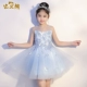 Cô gái buổi tối ăn mặc công chúa váy hoa cô gái ăn mặc nhỏ máy chủ màu xanh tutu mùa hè ngắn trang phục trẻ em shop quần áo trẻ em Váy trẻ em