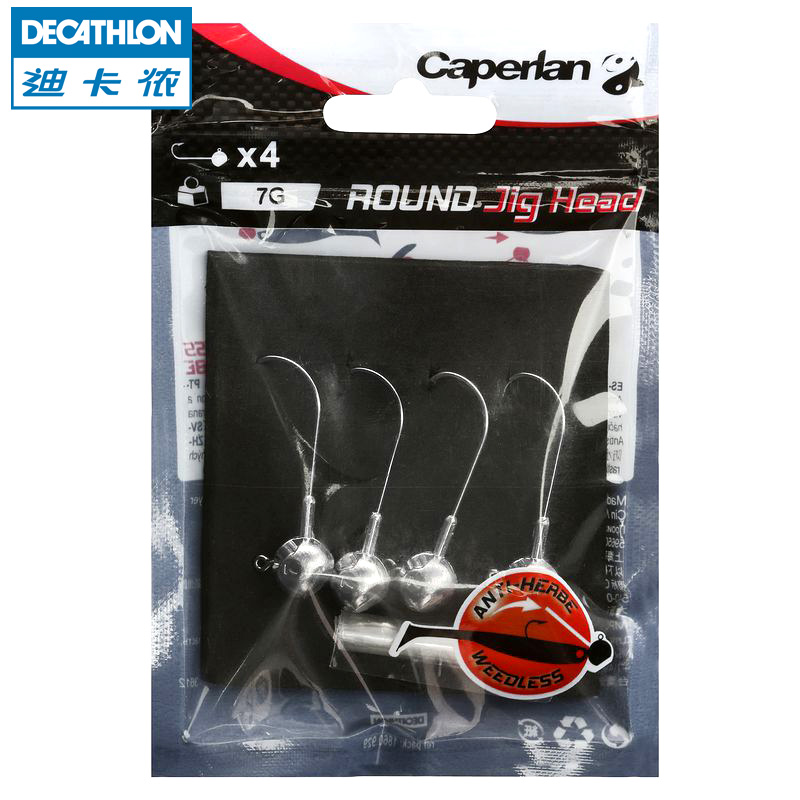 NEW 软鱼饵鱼钩 沉子头 路亚钓 4只/15只装 CAPERLAN