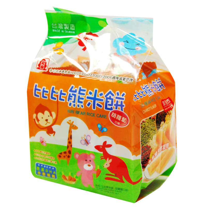 【苏宁易购】北田 比比熊米饼 胡萝卜口味100g/袋