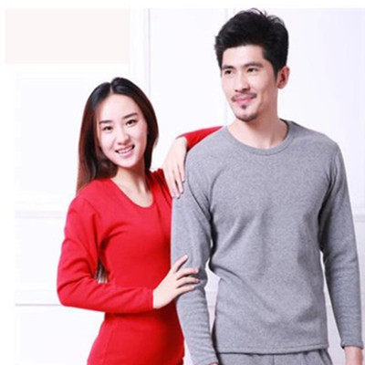 Men's pure cotton underwear lady all cotton autumn sweater suit round collar base to underwear warm underwear two sets
