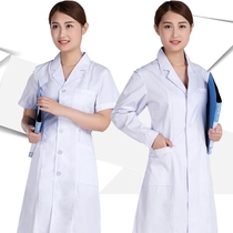  Nightingale white coat long-sleeved thickened winter clothes mens and womens doctor clothes slim-fitting short-sleeved overalls beauty experimental clothes