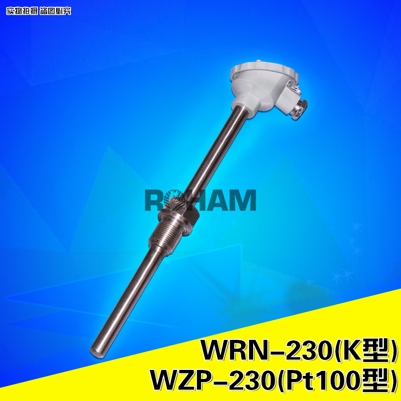 WRN-230 WZP-230 Stainless steel K-type thermocouple pt100 thermal resistance temperature sensor temperature measuring rod