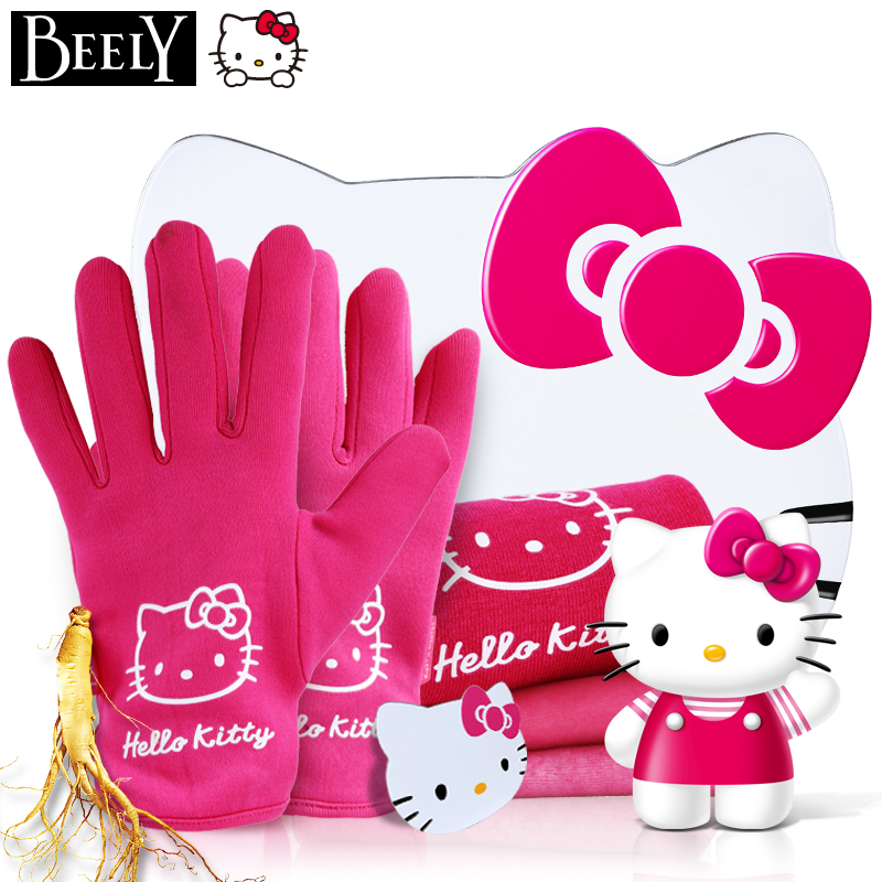 BEELY/彼丽HelloKitty玫瑰人参精华美容嫩滑滋养手膜足膜礼盒套装