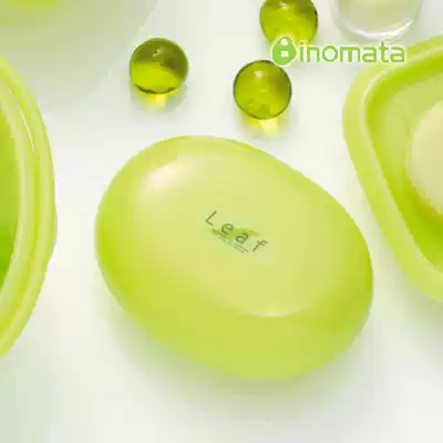 Japan imported inomata leaf single grid with lid fat box egg-shaped fat box fragrant fat box plastic fat box