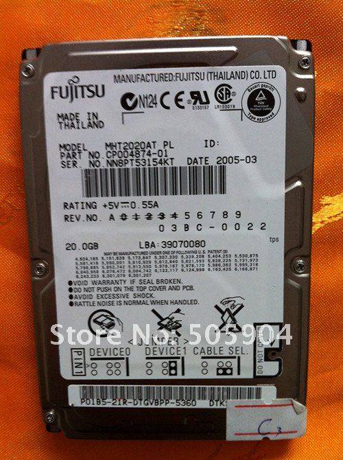 Original Dismantling 2 5 "IBM Hitachi Toshiba Fujitsu 20G 30G Notebook Hard Disk IDE Parallel Port