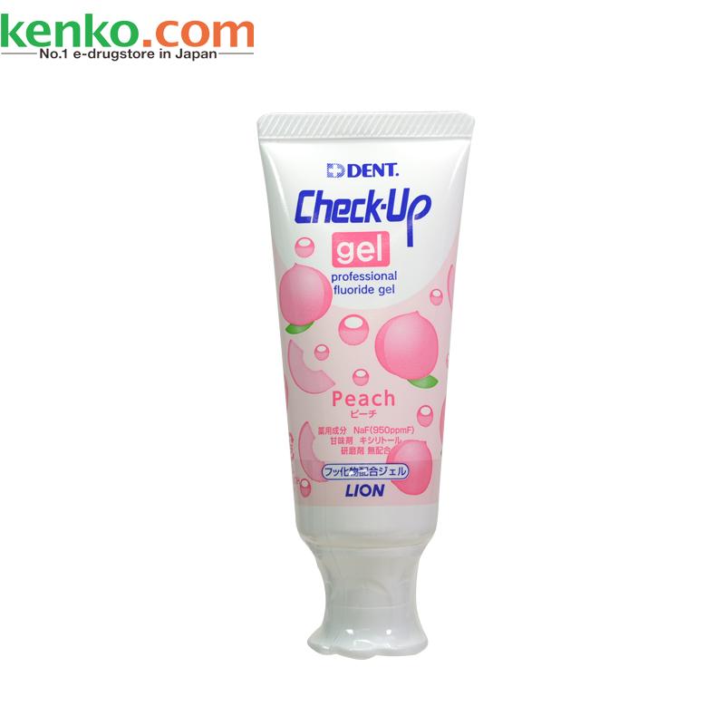 日本狮王LION龋克菲Check-Up gel儿童护齿牙膏60g(6岁起）水蜜桃