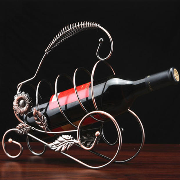 Eurostyle Red Wine Rack Iron Red Wine Rack Fashion Wine Bottle Rack Wine Stents Bar Wine Cabinet Creative Pendulum