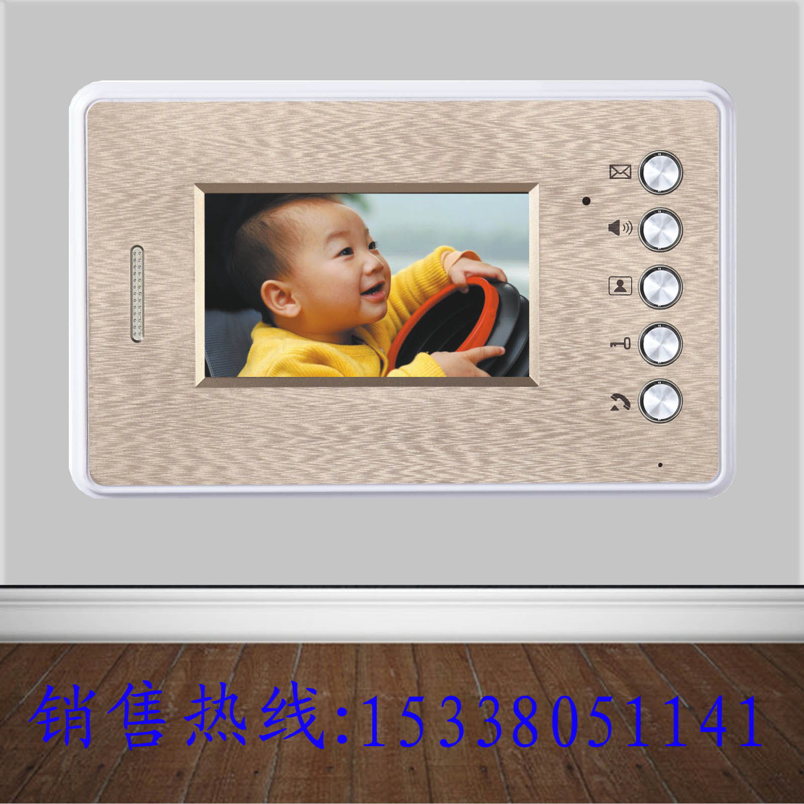 Jiadebao's new 4 3-inch visual extension video intercom indoor extension with unlocked intercom wired doorbell