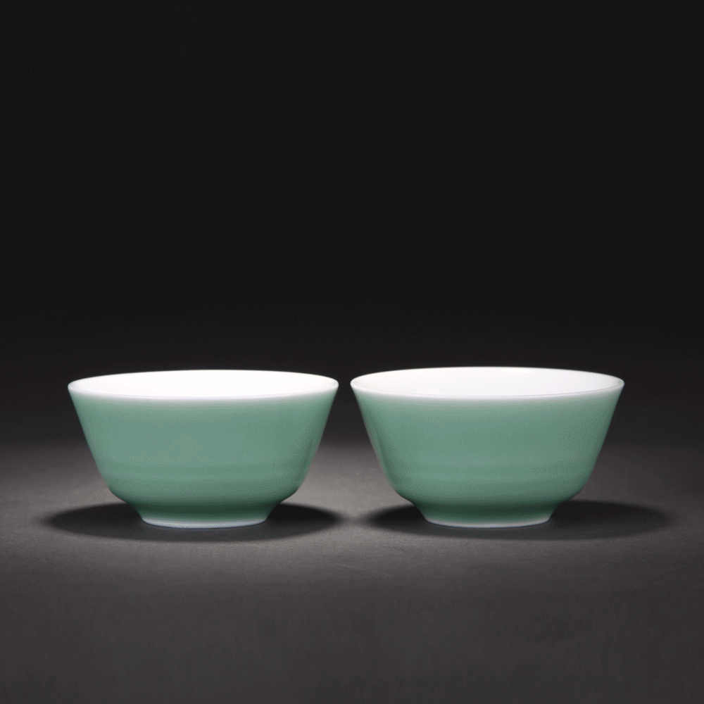 Treasure porcelain of jingdezhen ceramic Lin kung fu tea pea green, water chestnut sample tea cup personal tea taking master cup single CPU