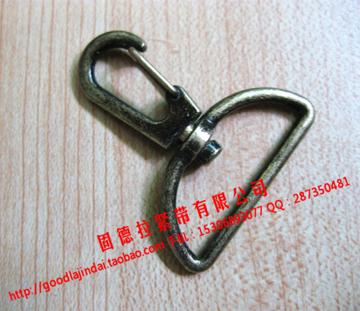 Clothing Accessories Bags Webbing Accessories Set To Make 32MM Ancient Bronze Color Lobster Buckle Hooks Pet Hook Buttons