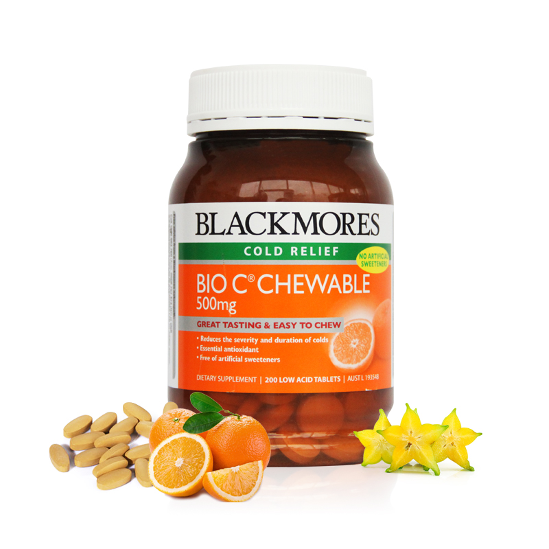 Blackmores澳佳宝 维生素C咀嚼片 500mg 200粒 保健品