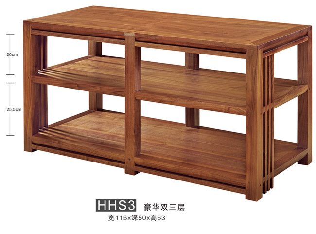 Jazz HHS3 luxury double three-layer sound cabinet Walnut wood amplifier HIFI equipment equipment mortise and tenon rack