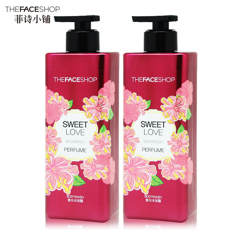TheFaceShop菲诗小铺香水沐浴露 滋润保湿 持久留香 500ml*2瓶