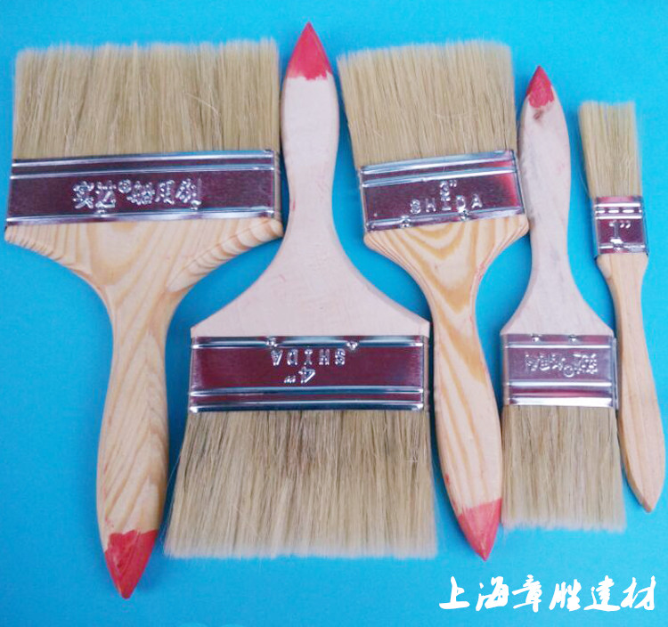 High-grade long hair paint brush bristles pig brush Brown brush Marine brush 1 2 3 4 5 inch paint brush wholesale