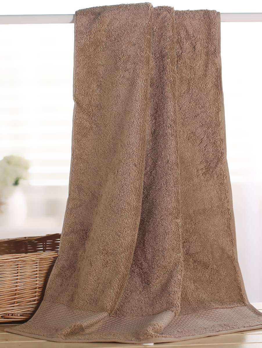 terry palmer|棕色宫廷花埃及棉浴巾