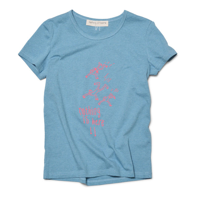Nothing.cn Lifestyle Products Nine Years Women's Cotton Short Sleeve T-Shirt\Lake Blue\Grey\Black-H