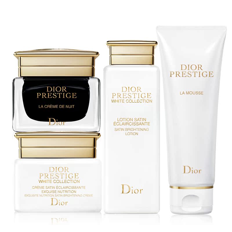 Dior/迪奥花蜜活颜丝悦亮肤美白套装 洁面乳+美容液+乳霜+晚霜