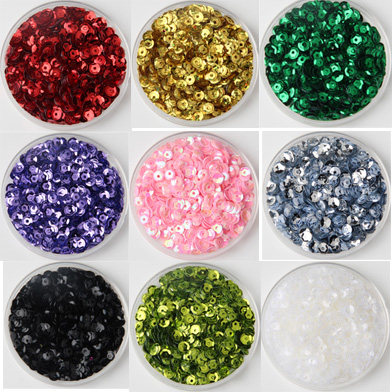 4mm Concave Pieces Bright Pieces Diy Handmade Pearl Pieces Children Clothing Accessories Accessories Dance dress Belly Leather Dance Accessories