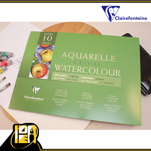 French Clairefontaine 30x40cm cold pressed coarse mesh watercolor paper 300g- 10 sheets #96562