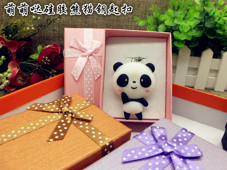 10 Pieces Panda Souvenirs Silicone Panda Key Buckle Pendant Sichuan Tourist Souvenir Chengdu Gift