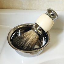 Badger hair shaving brush Bowl set shaving brush soap bowl soft hair shaving brush clean face brush beard brush for men