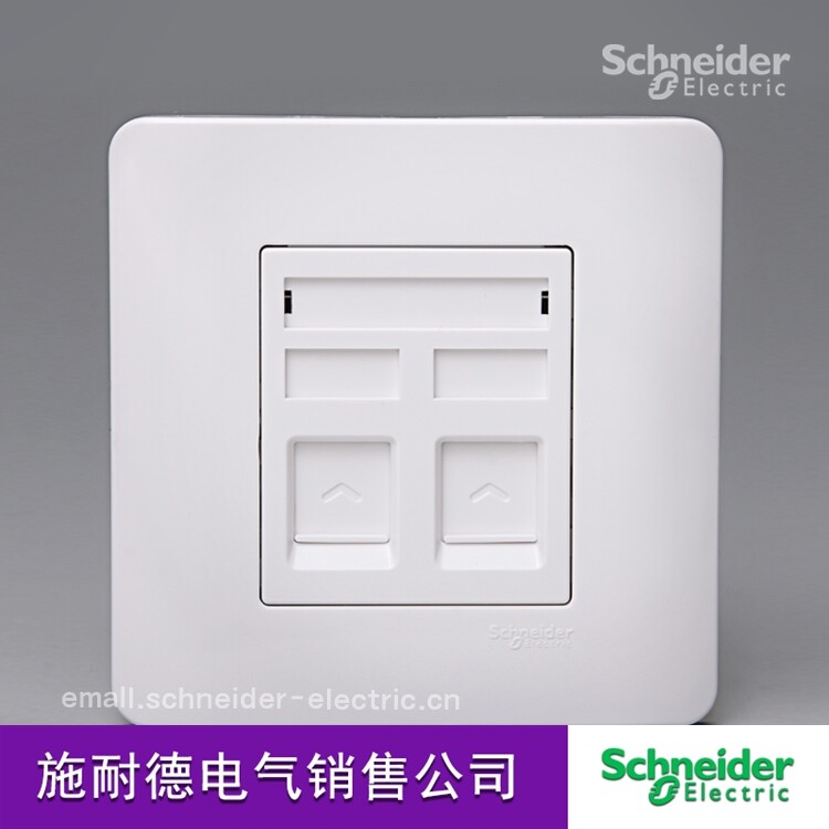 Schneider switch socket Two-hole two-hole duplex voice phone light point series White 86 type wall panel