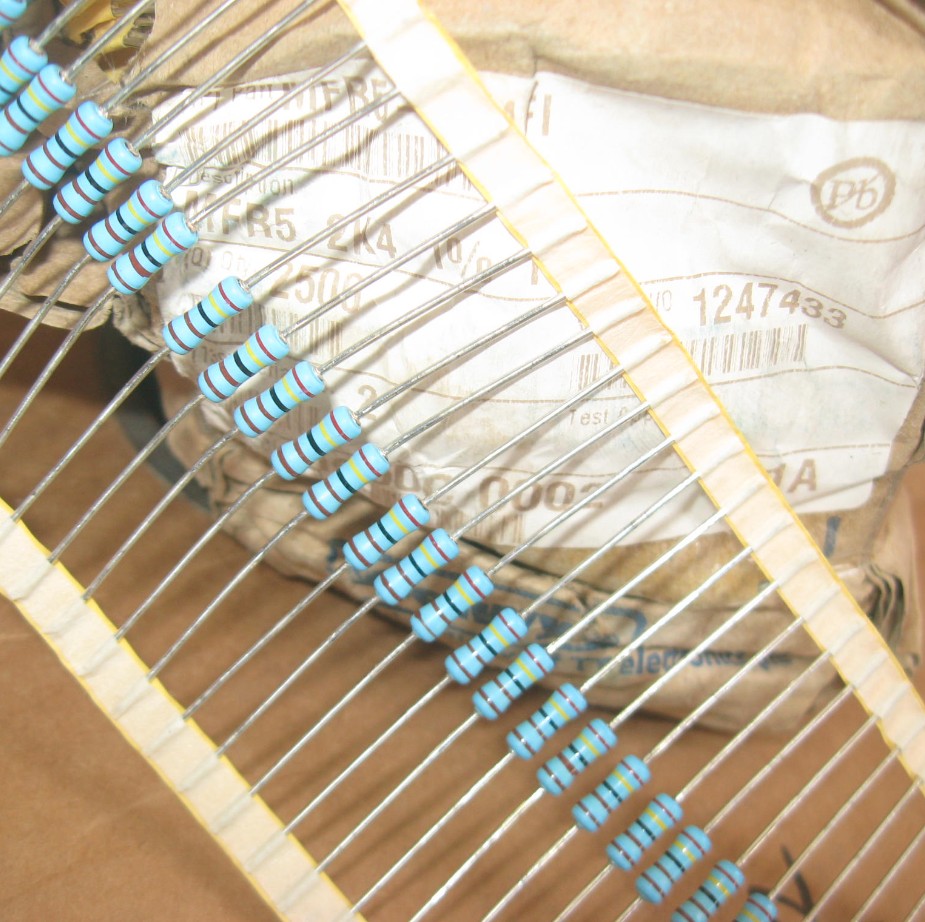 UK Welwyn MFR5 0 5W 2 4K 1% copper foot metal film resistor