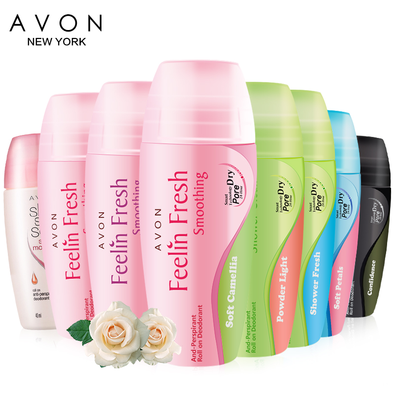 Avon/雅芳止汗香体露40ml男女走珠山茶花经典花香