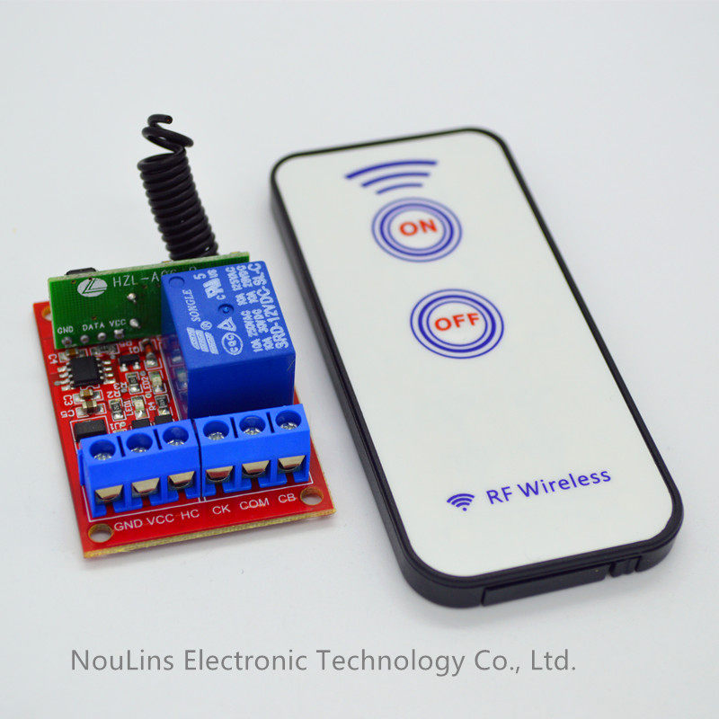 12V manual switch RF 433M wireless control module 2 key wireless control module wireless remote control switch