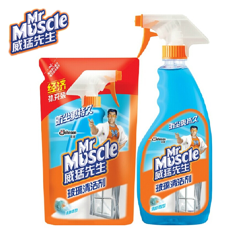【天猫超市】Mr Muscle/威猛先生 玻璃清洁剂 双包装500g+420g/组