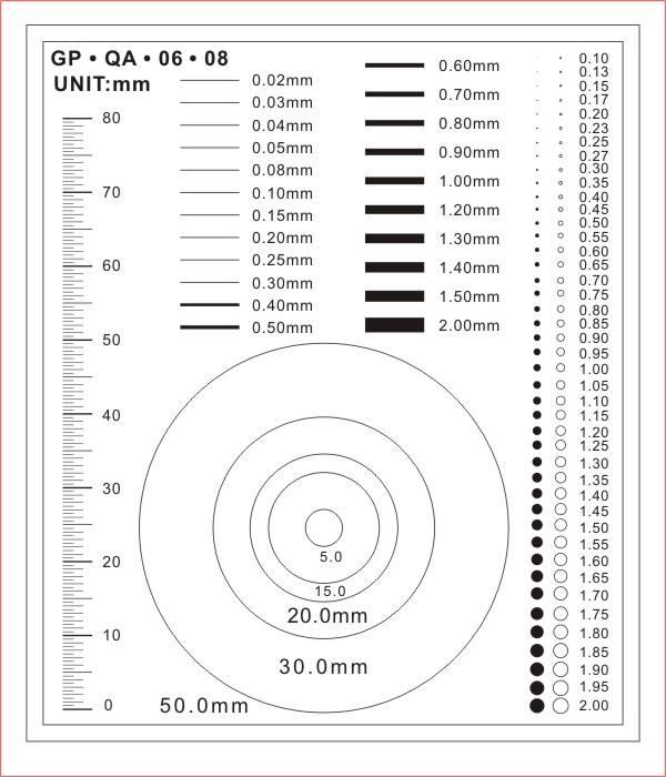 New promotional high-precision point line gauge stain gauge black spot Kaffilin ruler caliper measuring tool defect point gauge control card