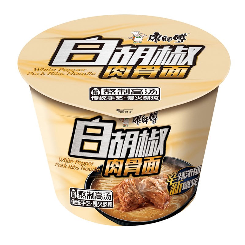 【天猫超市】康师傅 白 胡 椒 肉骨面108g 方便面泡面 桶面