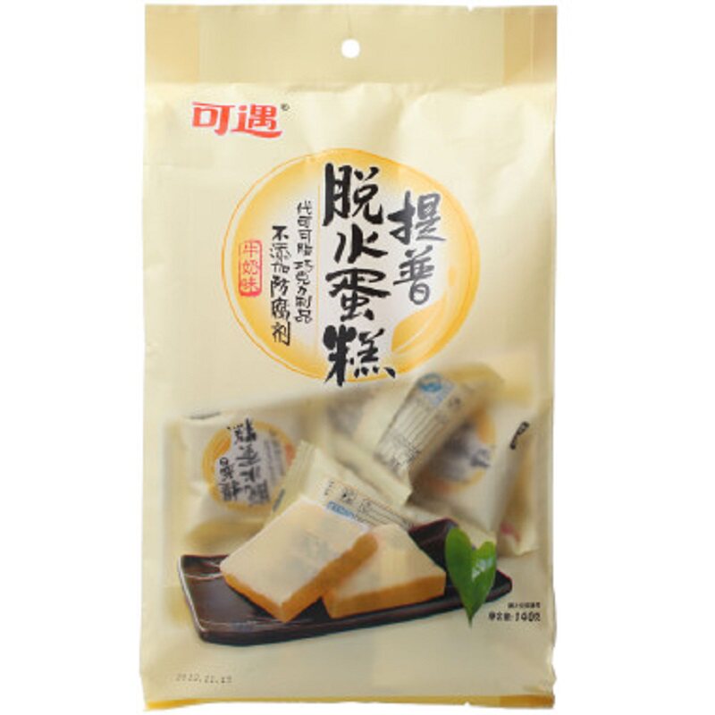 【天猫超市】可遇 脱水蛋糕（牛奶味）140g/袋 办公室休闲零食品
