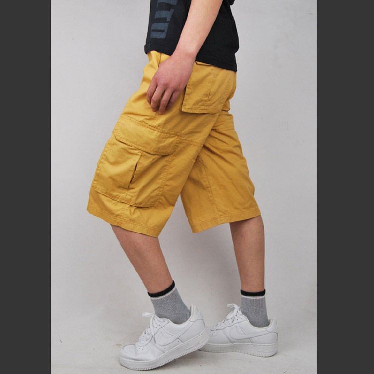 Outdoor European size oversized five-point pants men's pants overalls shorts men's pants casual five-point pants summer breeches