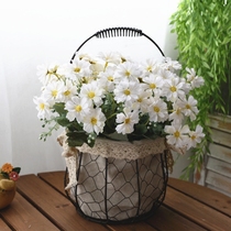 American country simulation Daisies fake flowers dried bouquet grid mulberry flowers Wild chrysanthemum living room bedroom desktop decoration ornaments