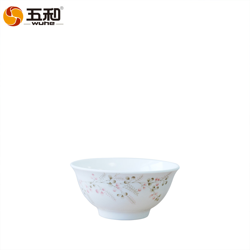 【天猫超市】五和纯密胺5英寸桃花反口碗E-CB2039碗 净含量101g