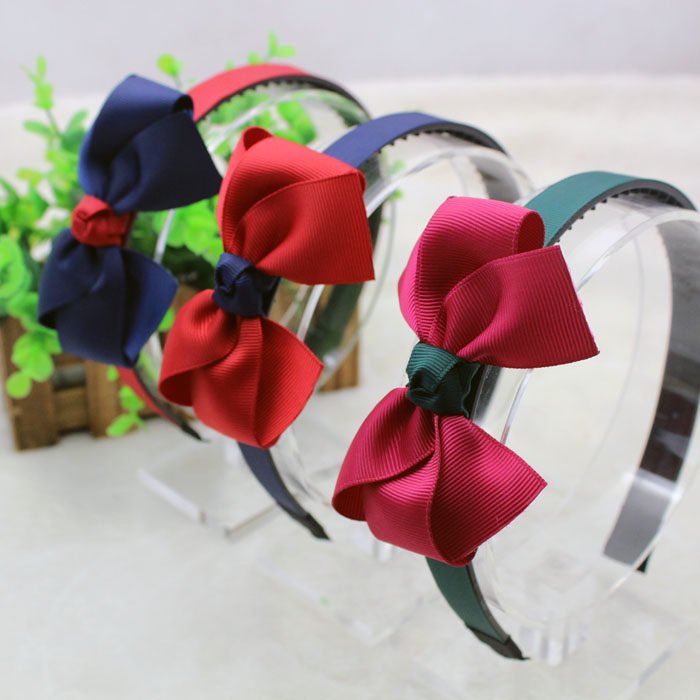 Korea imported children's hair decoration girl baby girl baby princess clamp simple butterfly knot hoop with teeth