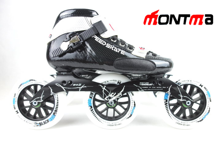 Mont Mar Speed Skating Shoes Adults 3 * 125 Huge MPC Speed Pulleys Professional Speed Skating Shoes Racing professional machines
