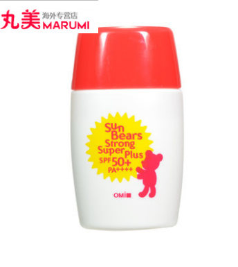 OMI/近江兄弟日本小熊防晒霜红色款SPF50+户外用 防水防汗清爽