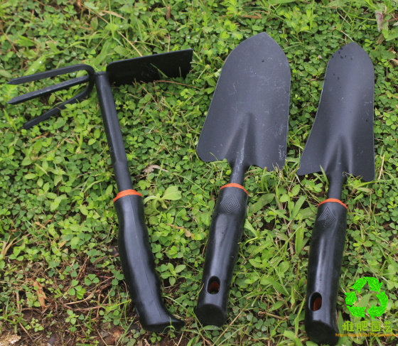 Thickened large garden tools three-piece set shovel rake hoe planting flowers and vegetables tools gardening garden