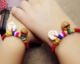 Em bé sơ sinh bị sốc tinh thần đi ra ngoài để bảo vệ an toàn hoang dã lõi đào bầu lợn sốc khóa vòng đeo tay vòng chân - Vòng chân vòng đeo chân nữ Vòng chân