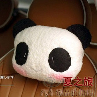 小号熊猫汽车头枕 颈枕 车饰 骨头枕 靠枕(一对）