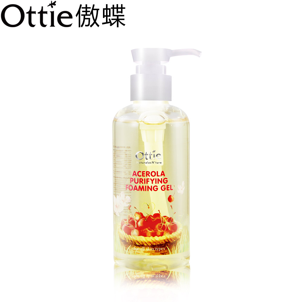 Ottie/傲蝶樱桃雪颜泡沫洗面奶女控油补水保湿洁面乳祛痘深层清洁