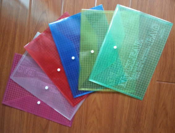 Special price Wholesale W-209-A4 Color transparent File bag Information kit button Bag Press bag briefcase