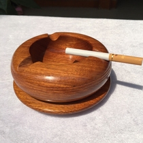 Myanmar rosewood mahogany ashtray living room solid wood ashtray smoking set big fruit rosewood wood carving special price